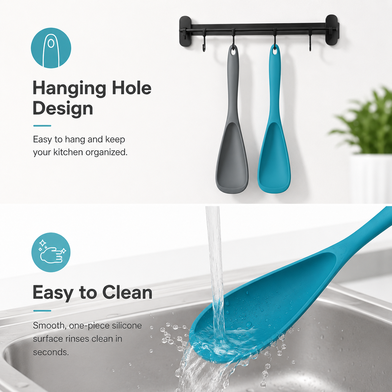 SPOONIQ™ SILICONE SPOONULA DUO